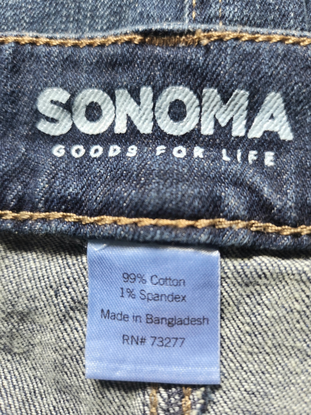 NWT SONOMA Denim Jean Skirt in Dark Wash Sz 12, Short Skirt - Picture 7 of 11